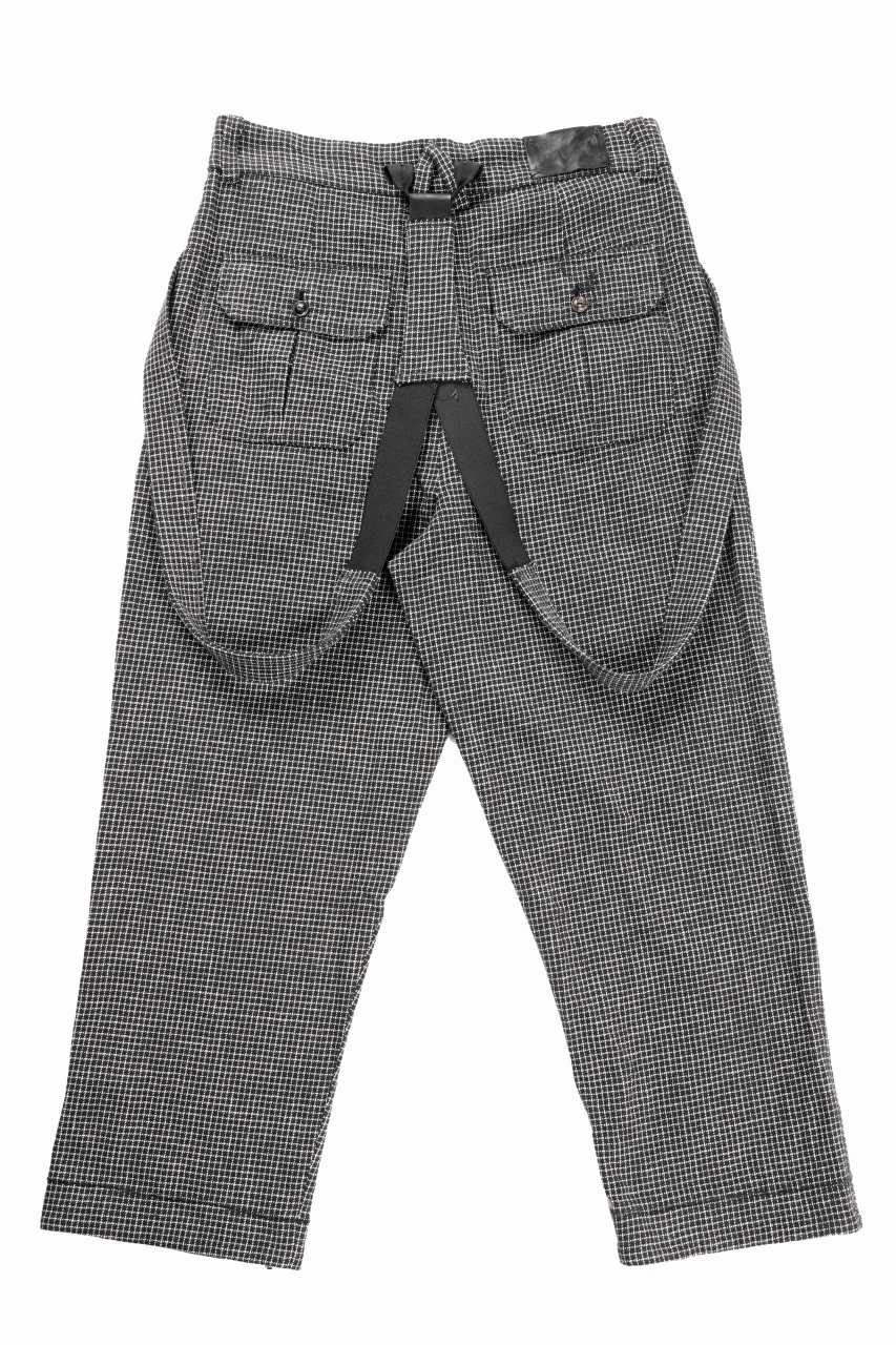 A TENTATIVE ATELIER exclusive George II PAINTER'S CROSS BAND PANTS (BLACK) - Image 5