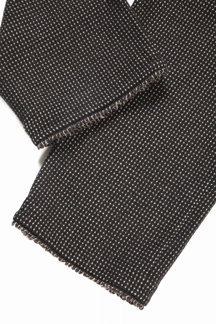 A TENTATIVE ATELIER exclusive George BUTTONED JACQUARD WORKER PANTS (DARK BROWN) - Image 11
