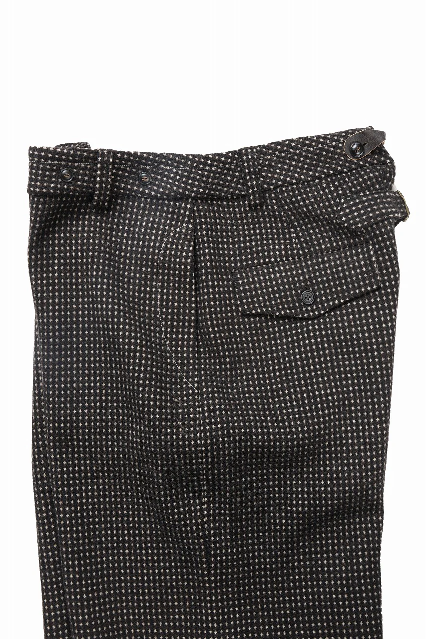 A TENTATIVE ATELIER exclusive George BUTTONED JACQUARD WORKER PANTS (DARK BROWN) - Image 12