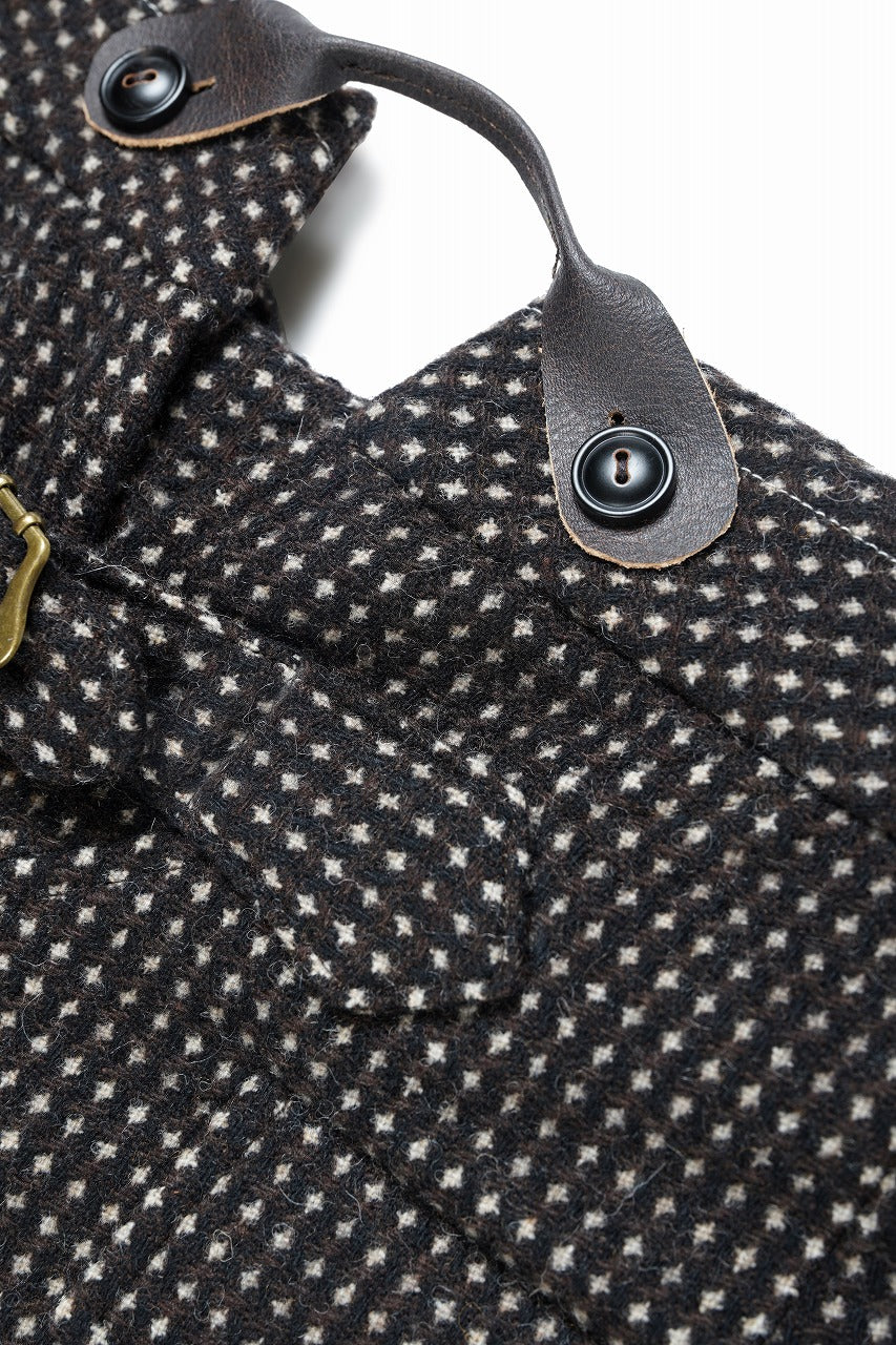 A TENTATIVE ATELIER exclusive George BUTTONED JACQUARD WORKER PANTS (DARK BROWN) - Image 14