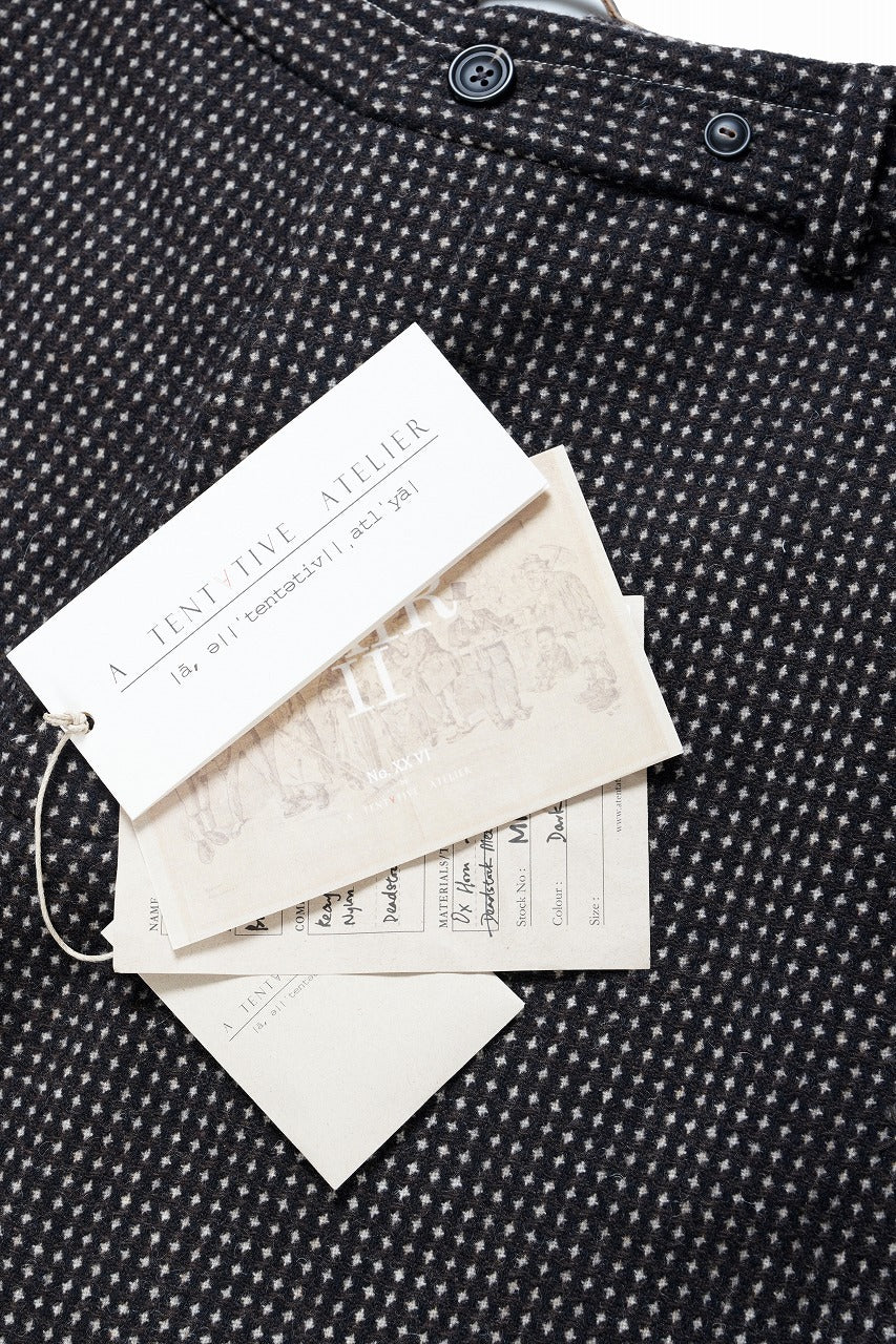 A TENTATIVE ATELIER exclusive George BUTTONED JACQUARD WORKER PANTS (DARK BROWN) - Image 16