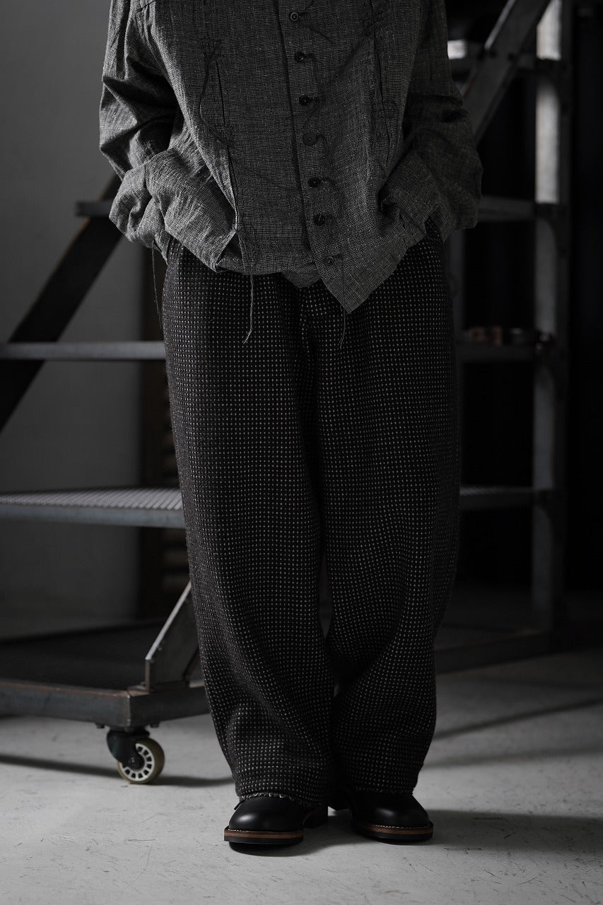 A TENTATIVE ATELIER exclusive George BUTTONED JACQUARD WORKER PANTS (DARK BROWN) - Image 18