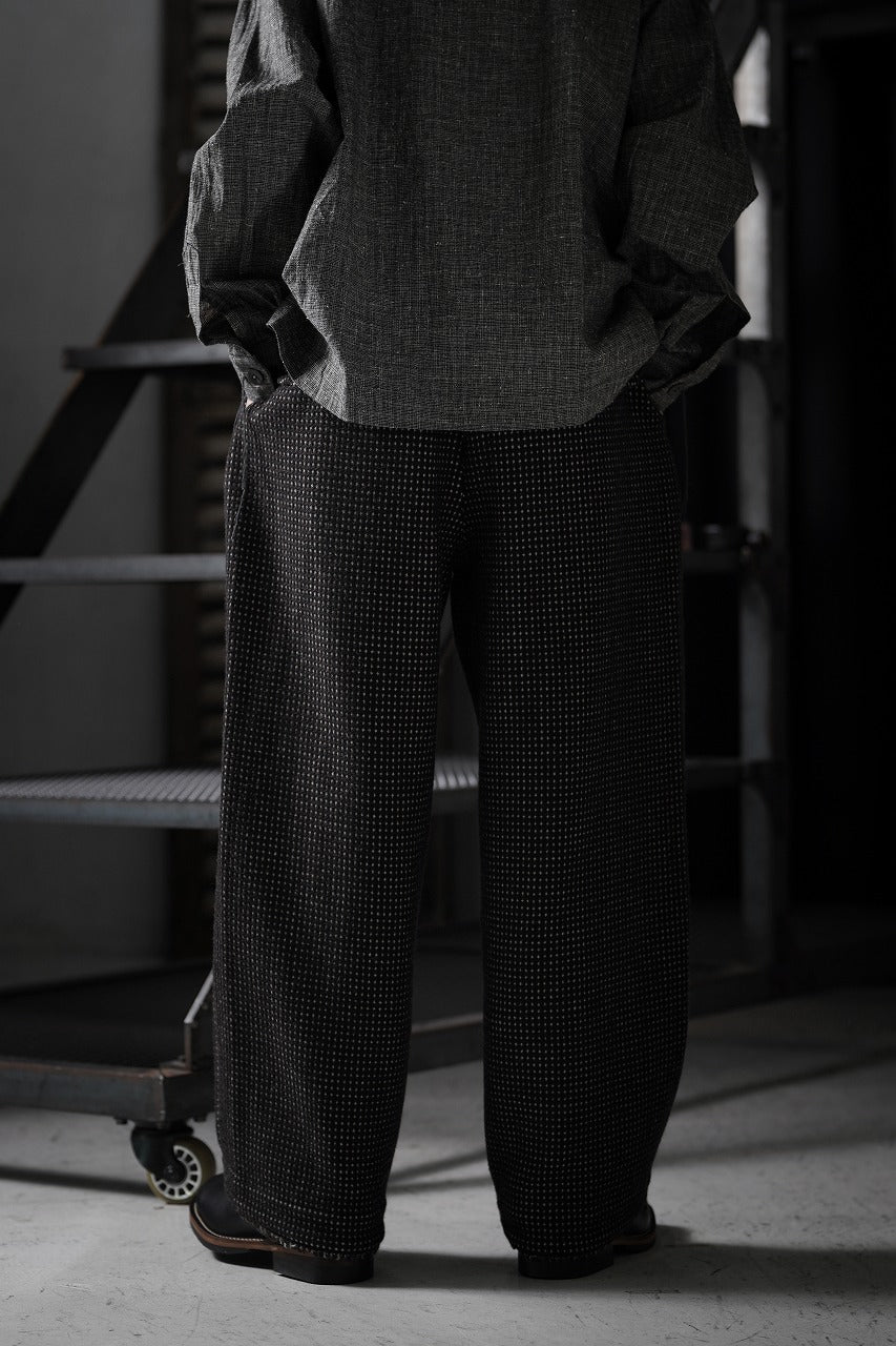 A TENTATIVE ATELIER exclusive George BUTTONED JACQUARD WORKER PANTS (DARK BROWN) - Image 22