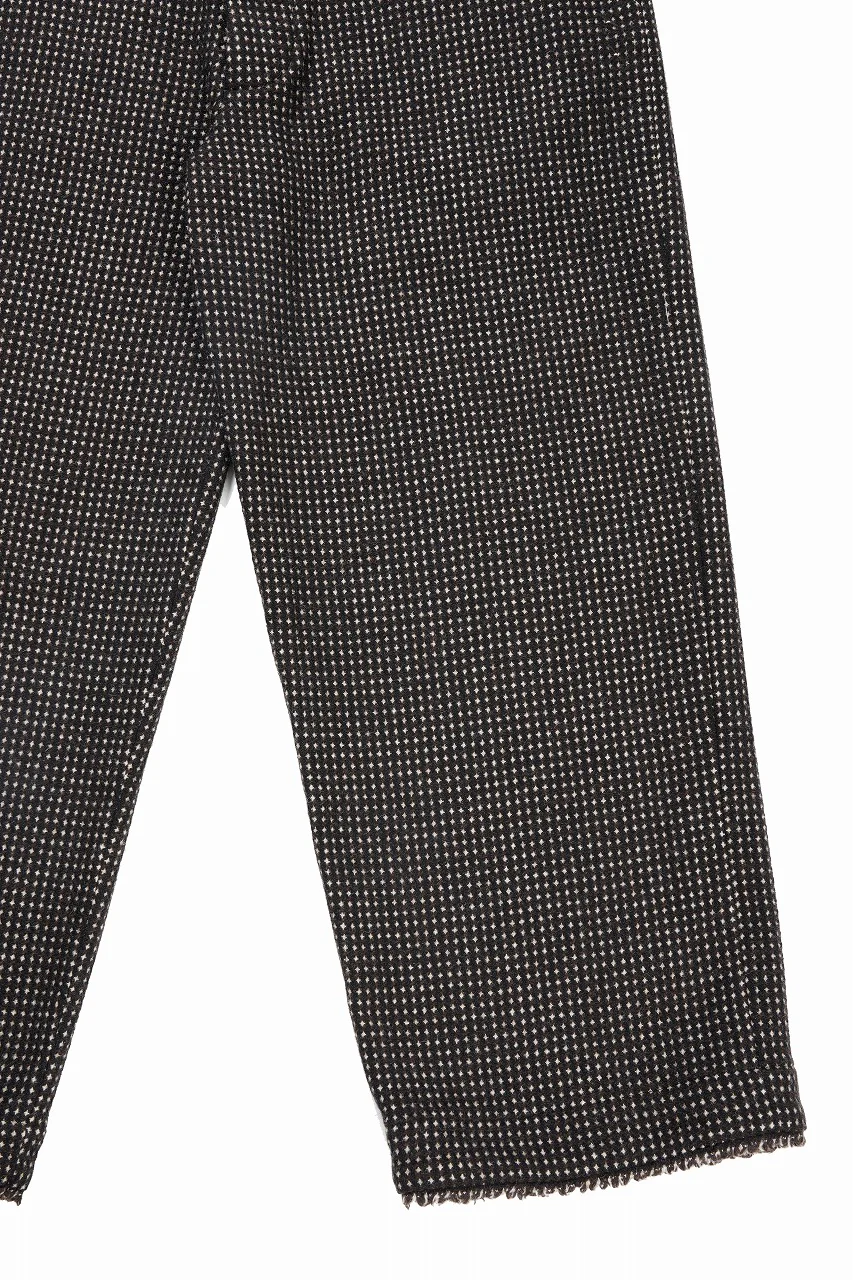 A TENTATIVE ATELIER exclusive George BUTTONED JACQUARD WORKER PANTS (DARK BROWN) - Image 5