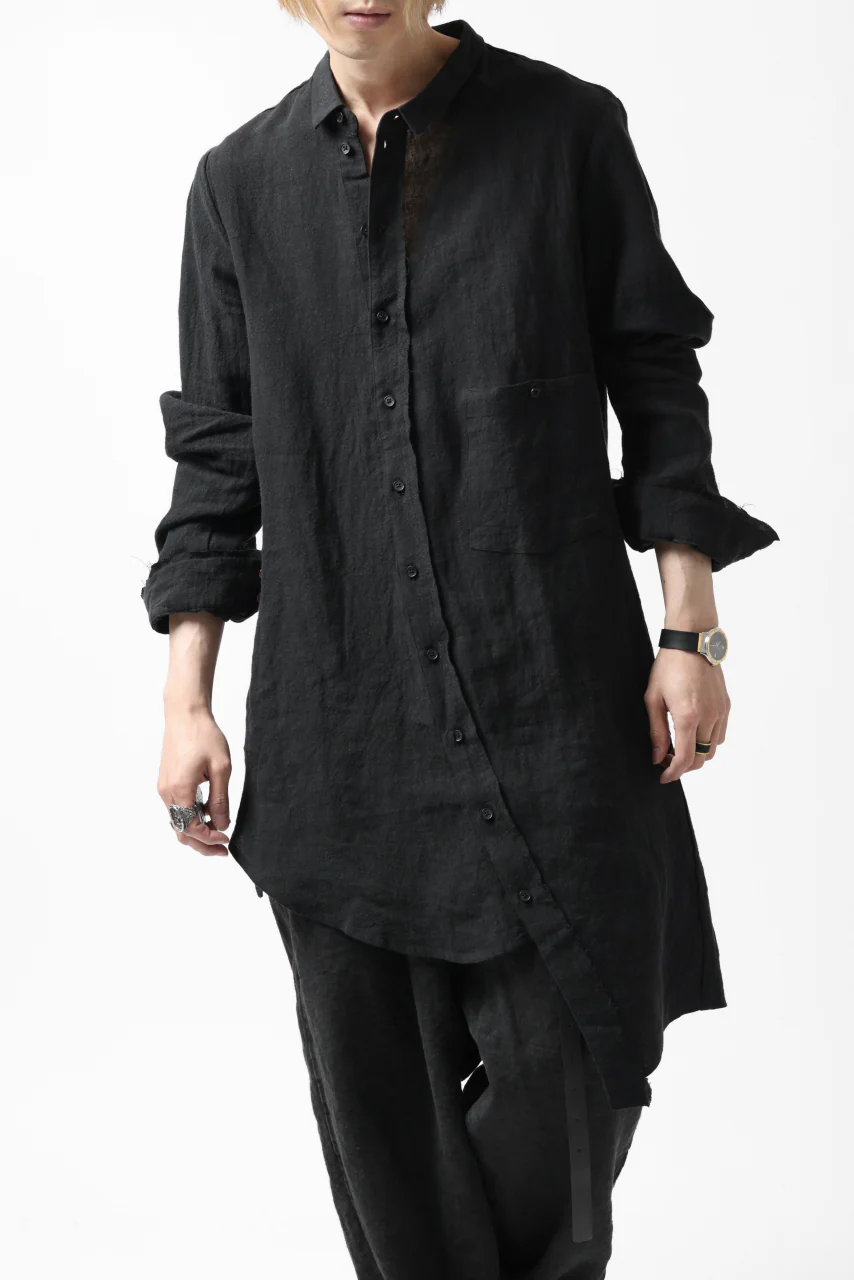 Aleksandr Manamis Asymmetry Shirt (BLACK) - Image 32