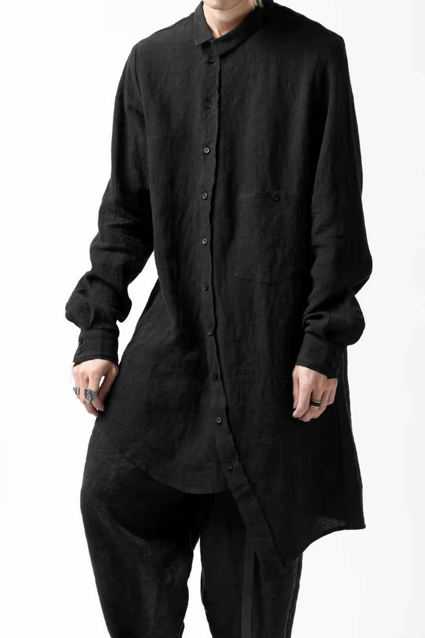 Aleksandr Manamis Asymmetry Shirt (BLACK) - Image 4