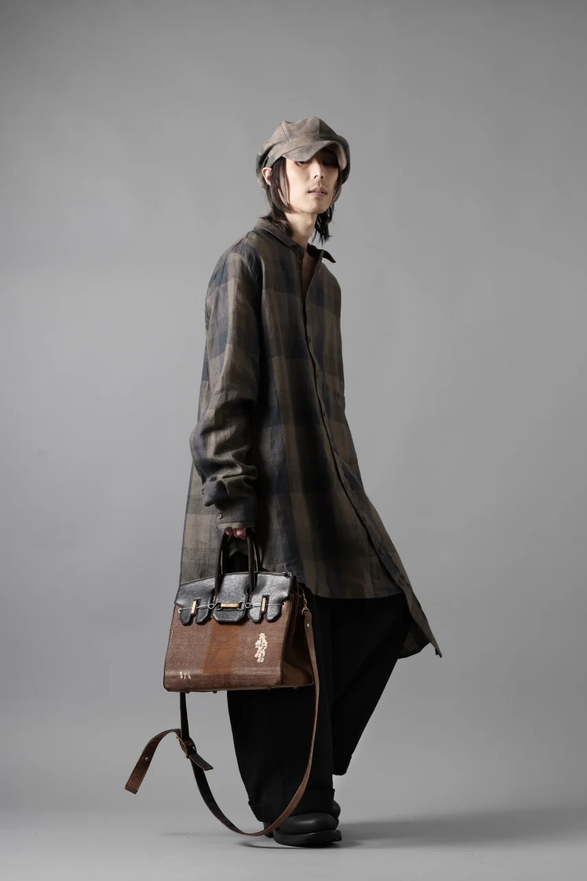 Aleksandr Manamis Asymmetry Shirt / Organic Linen (CHECKED) - Image 20