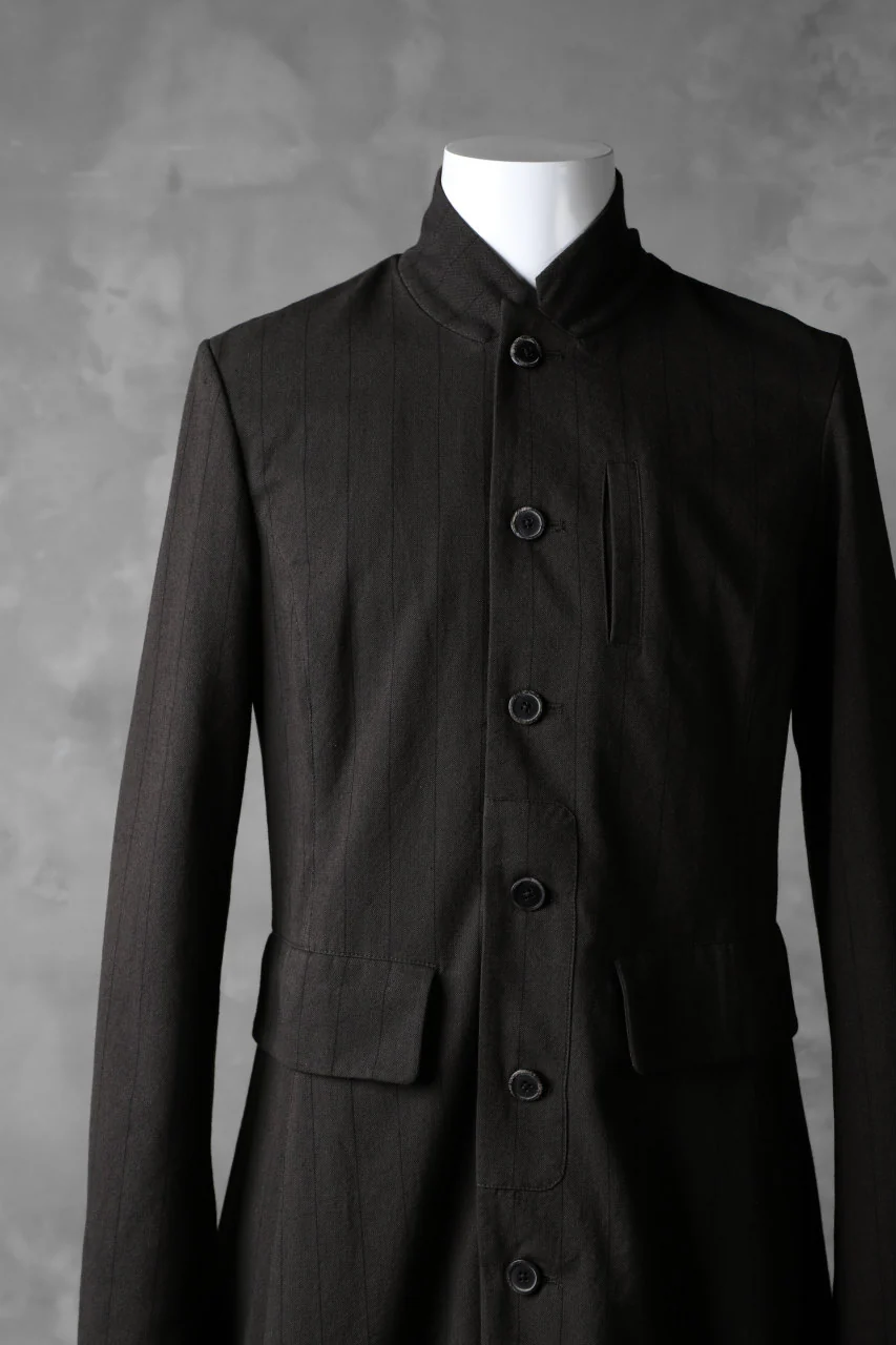 Aleksandr Manamis Balloon Long Jacket / Brown Stripe - Image 11