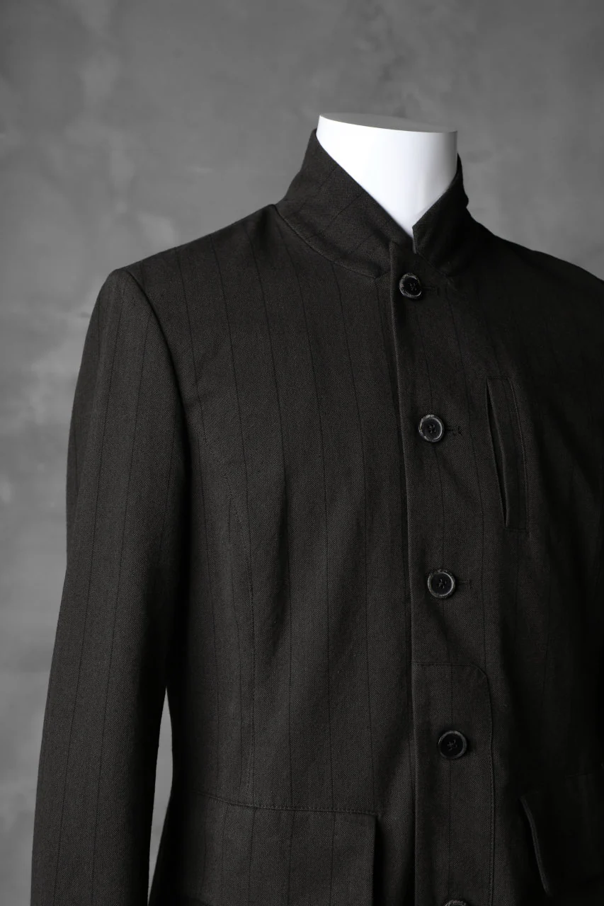 Aleksandr Manamis Balloon Long Jacket / Brown Stripe - Image 13