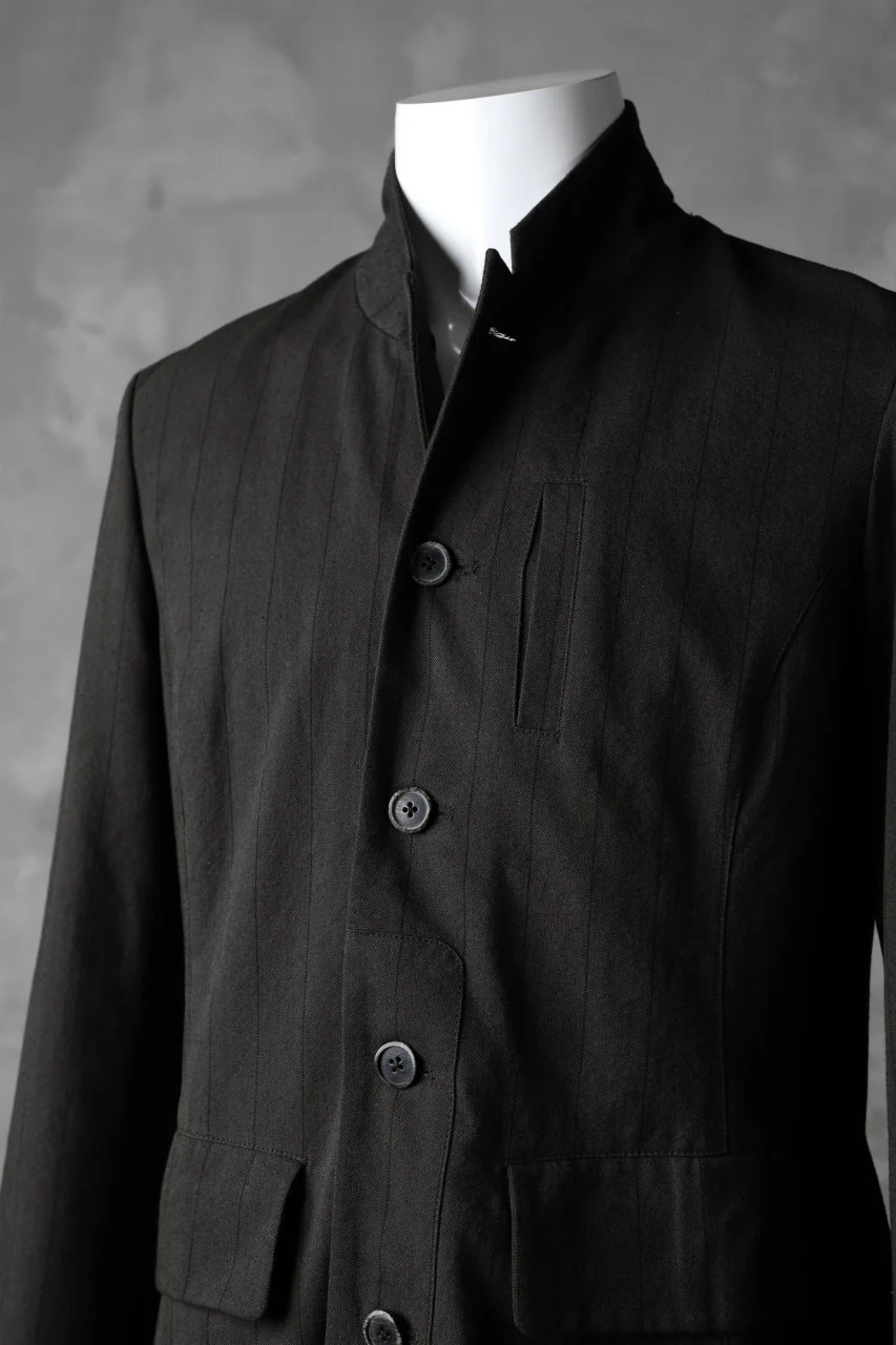 Aleksandr Manamis Balloon Long Jacket / Brown Stripe - Image 17