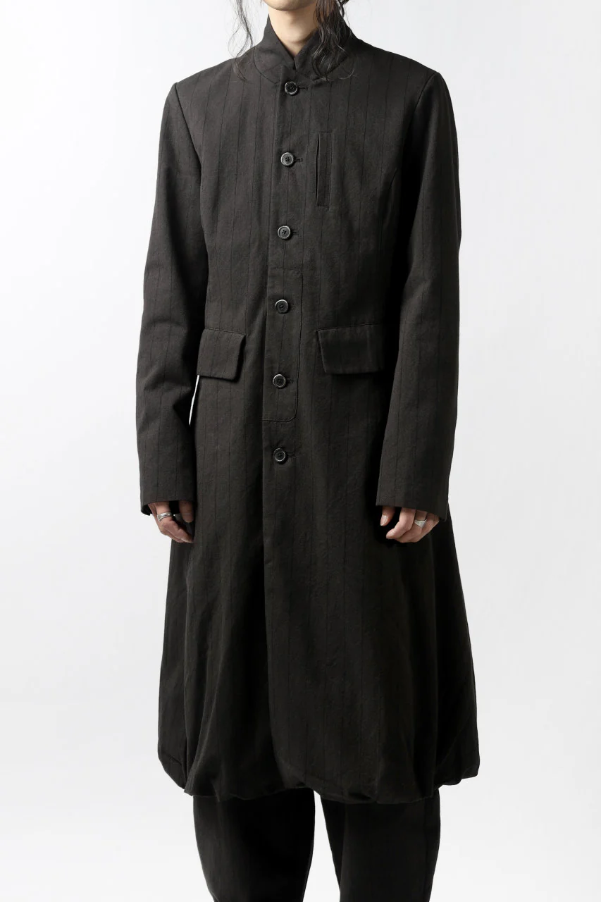 Aleksandr Manamis Balloon Long Jacket / Brown Stripe - Image 20