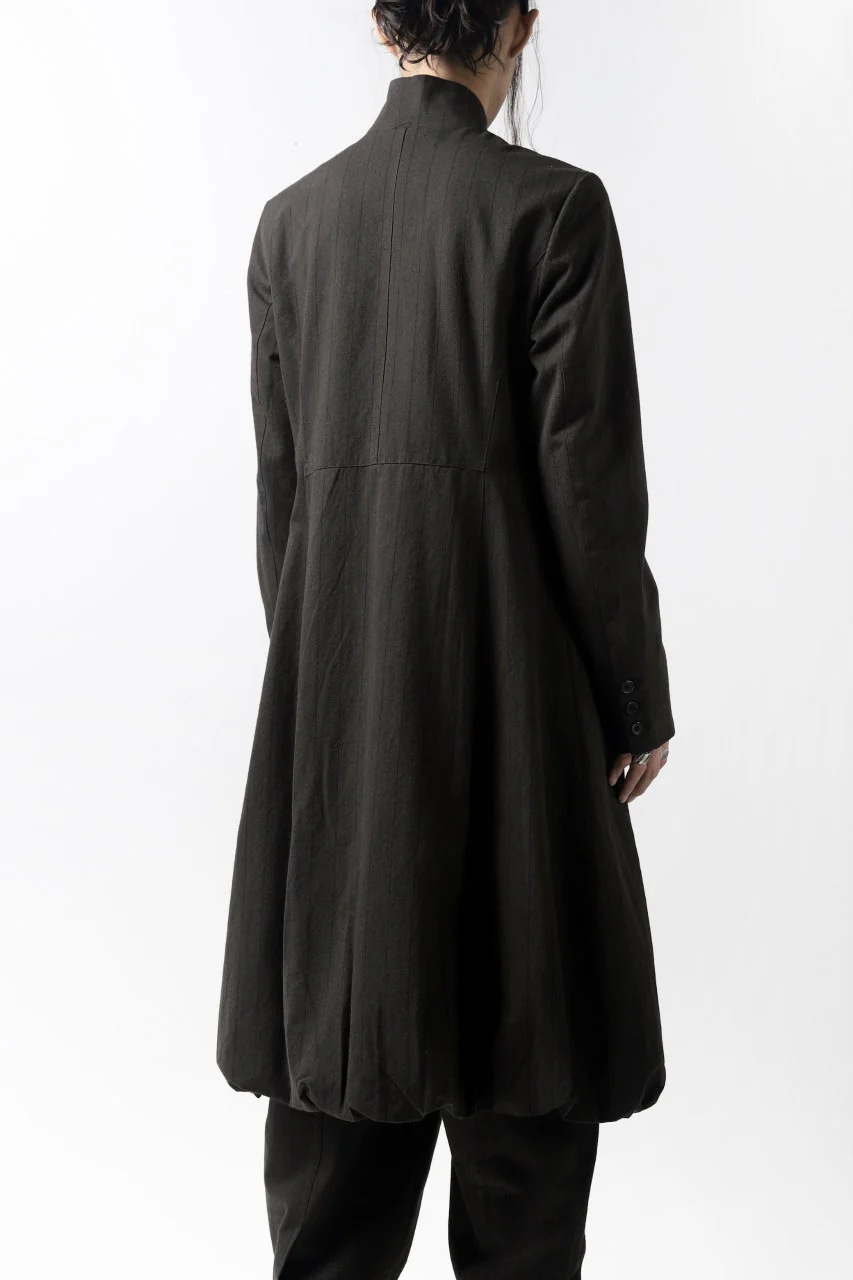Aleksandr Manamis Balloon Long Jacket / Brown Stripe - Image 21