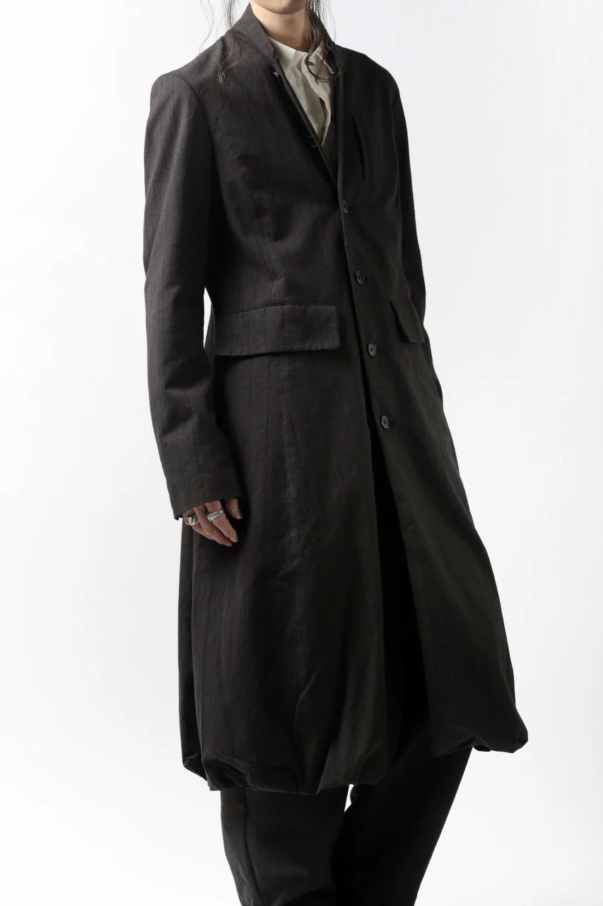 Aleksandr Manamis Balloon Long Jacket / Brown Stripe - Image 25