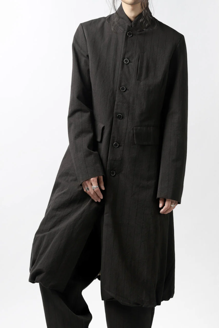 Aleksandr Manamis Balloon Long Jacket / Brown Stripe - Image 27