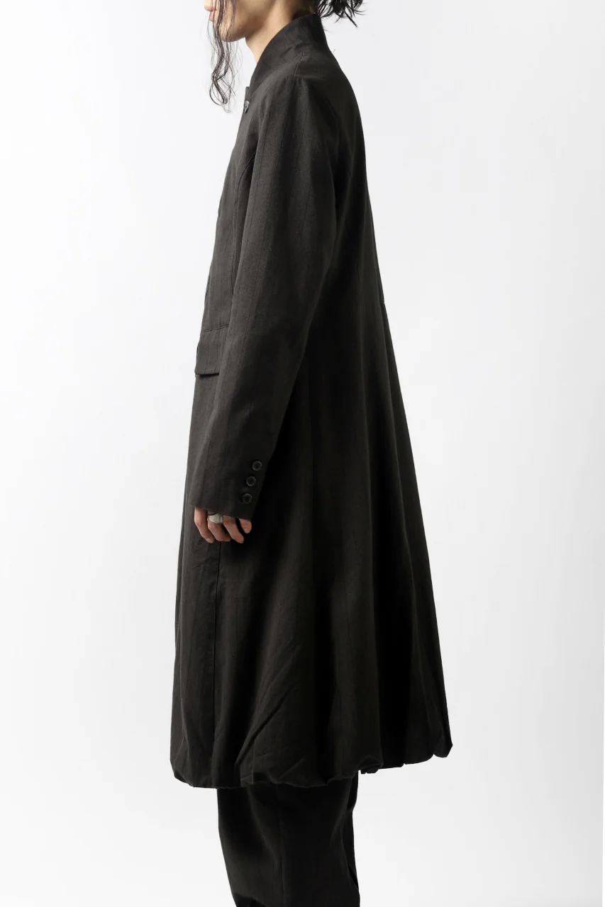 Aleksandr Manamis Balloon Long Jacket / Brown Stripe - Image 28