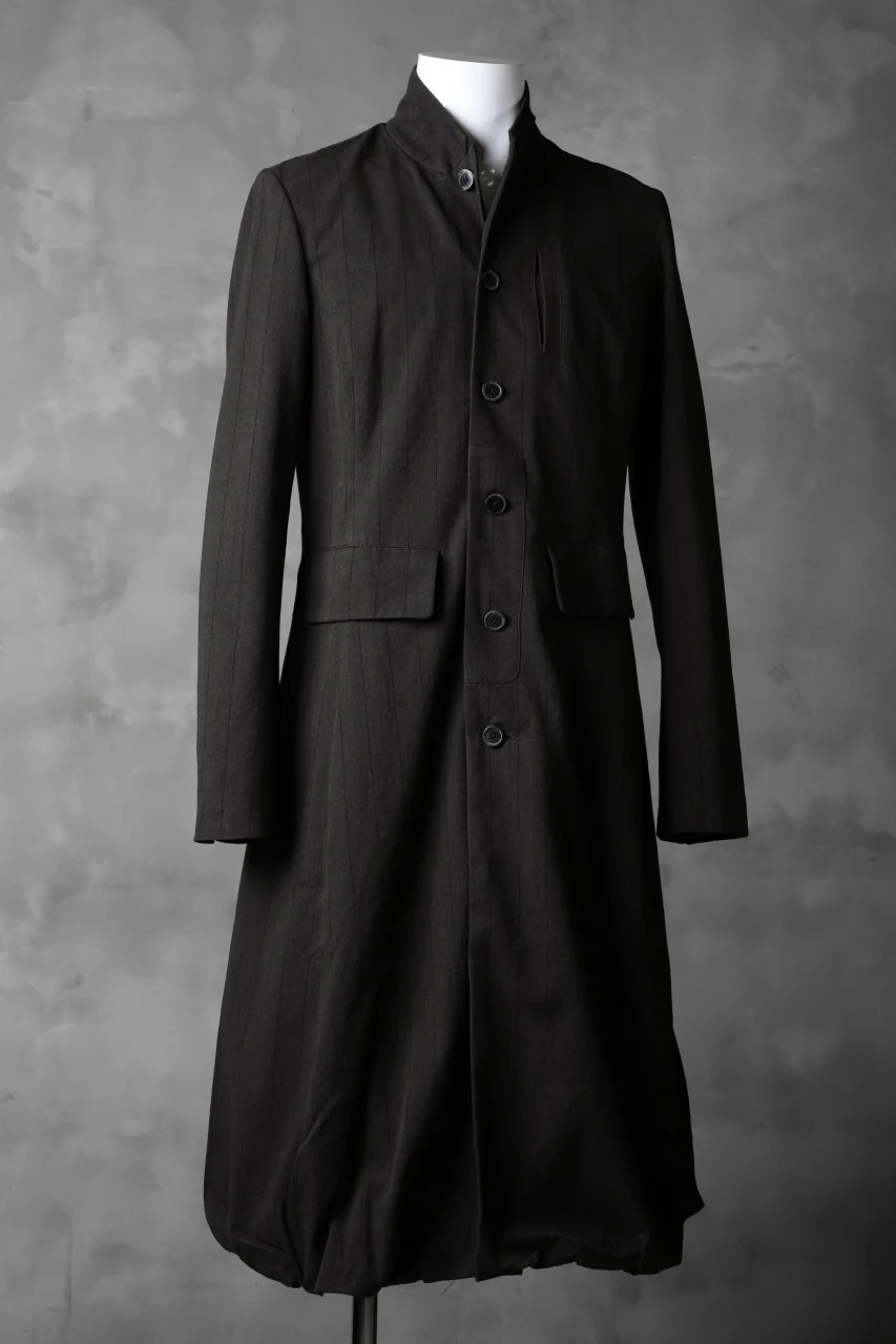 Aleksandr Manamis Balloon Long Jacket / Brown Stripe - Image 3