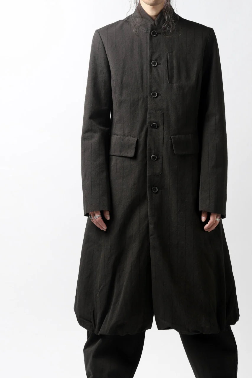 Aleksandr Manamis Balloon Long Jacket / Brown Stripe - Image 32