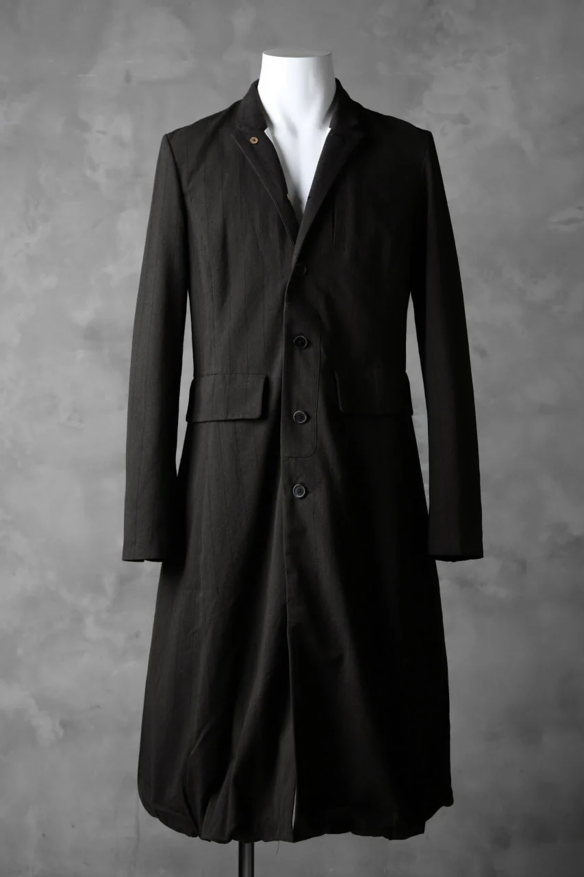 Aleksandr Manamis Balloon Long Jacket / Brown Stripe - Image 4