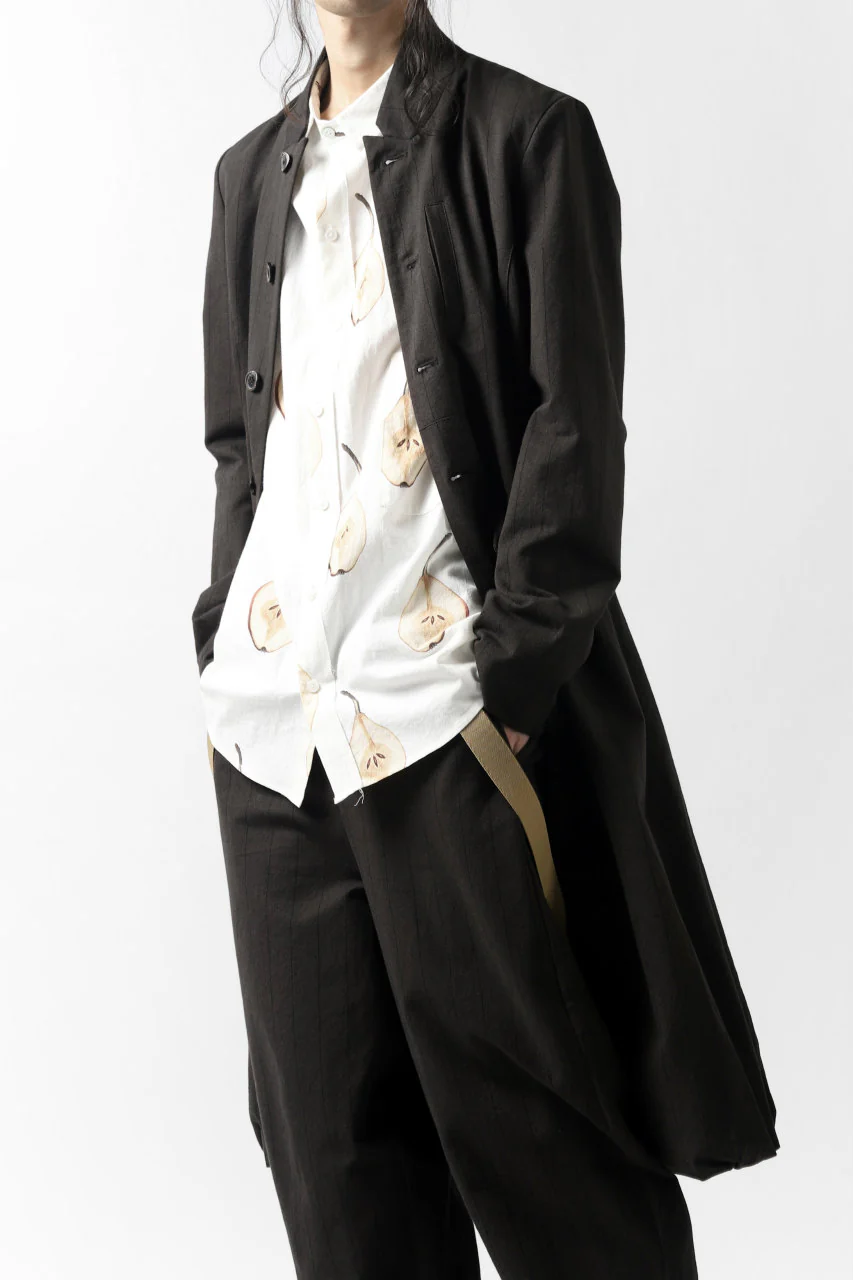 Aleksandr Manamis Balloon Long Jacket / Brown Stripe - Image 40