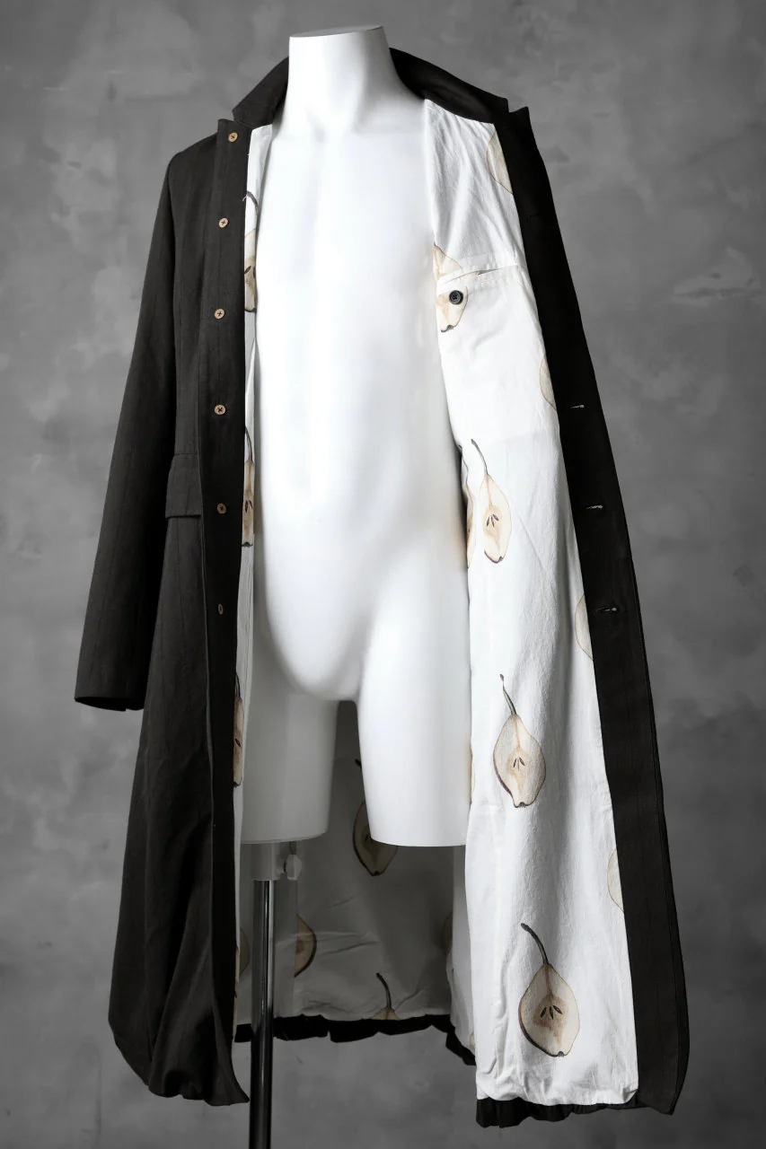Aleksandr Manamis Balloon Long Jacket / Brown Stripe - Image 9