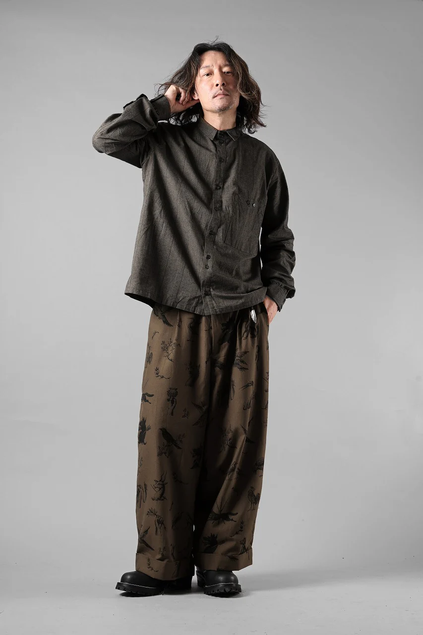 Aleksandr Manamis JACQUARD WIDE CROP PANT (NOIR NOIR) - Image 13