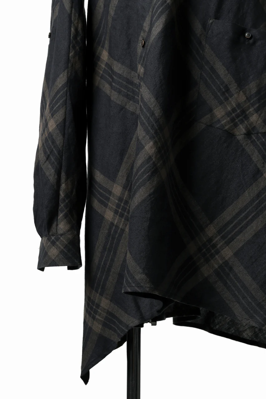 Aleksandr Manamis Crossed Plaid Shirt (Black) - Image 12