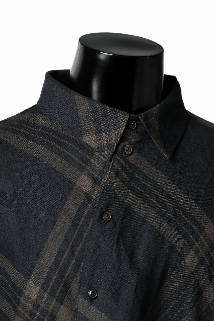 Aleksandr Manamis Crossed Plaid Shirt (Black) - Image 16