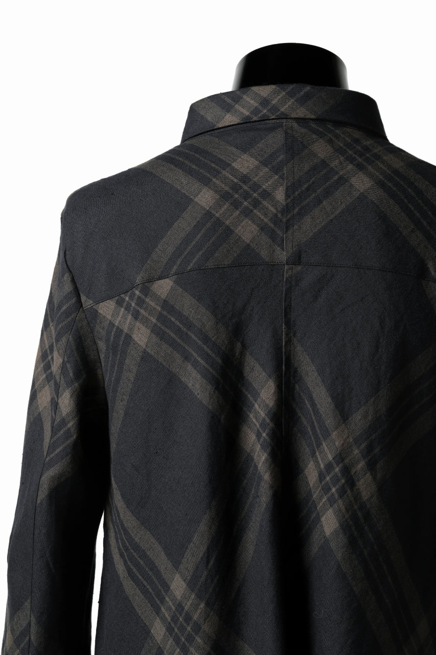 Aleksandr Manamis Crossed Plaid Shirt (Black) - Image 19