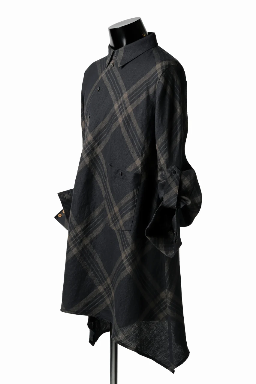 Aleksandr Manamis Crossed Plaid Shirt (Black) - Image 23