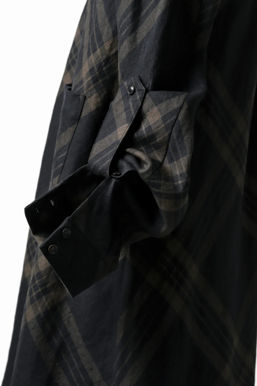 Aleksandr Manamis Crossed Plaid Shirt (Black) - Image 26
