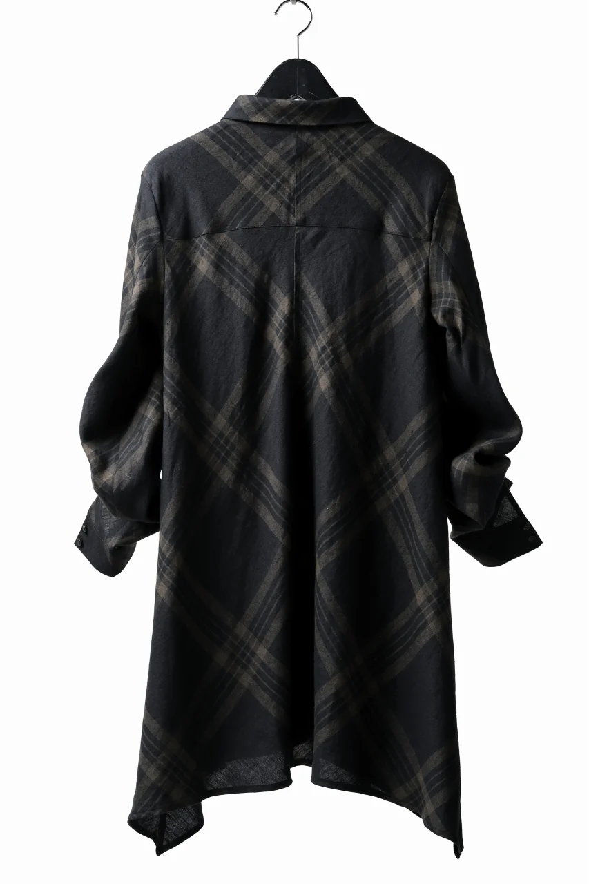 Aleksandr Manamis Crossed Plaid Shirt (Black) - Image 3