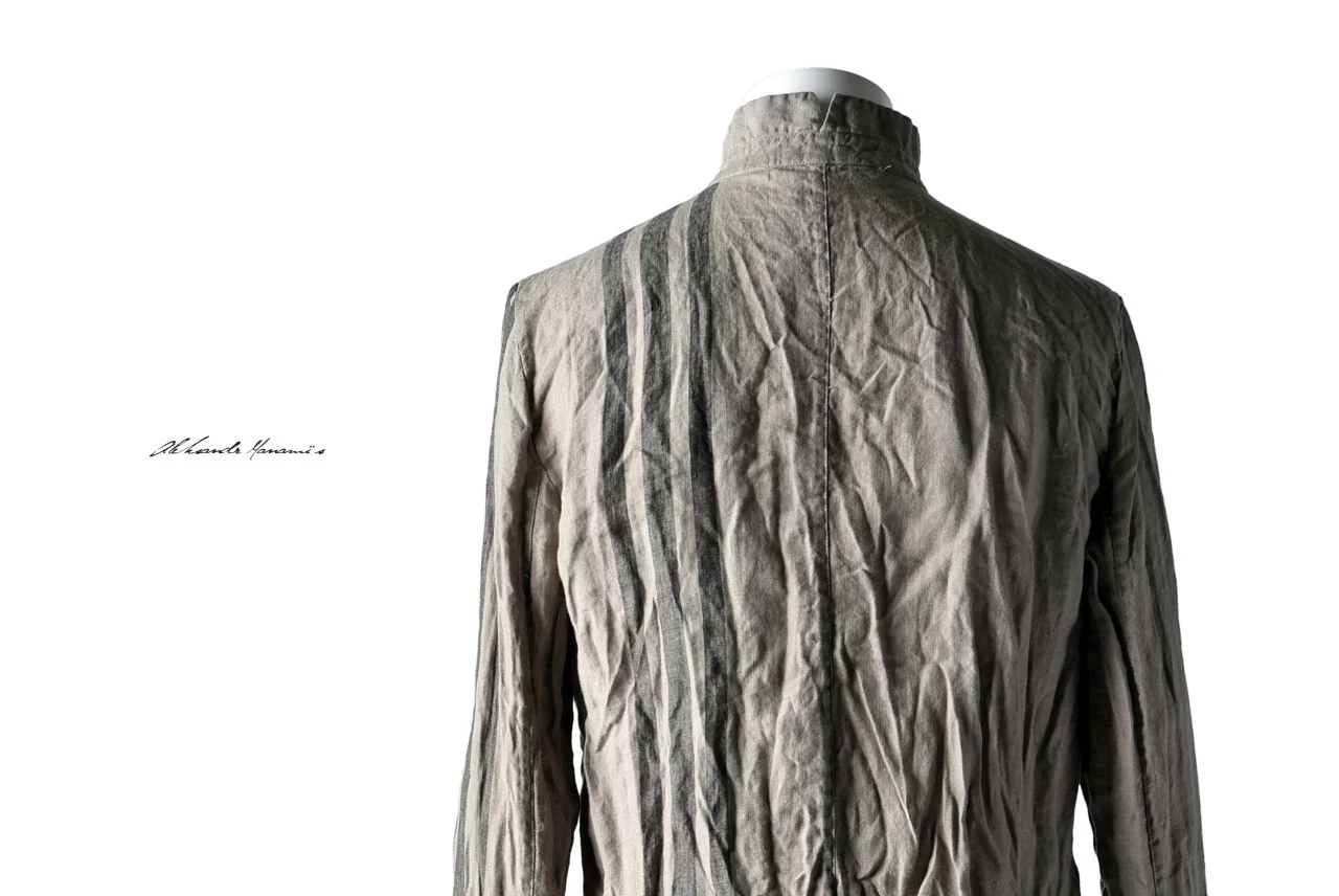 Aleksandr Manamis DARK SAND STRIPE LONG SHIRT - Image 38