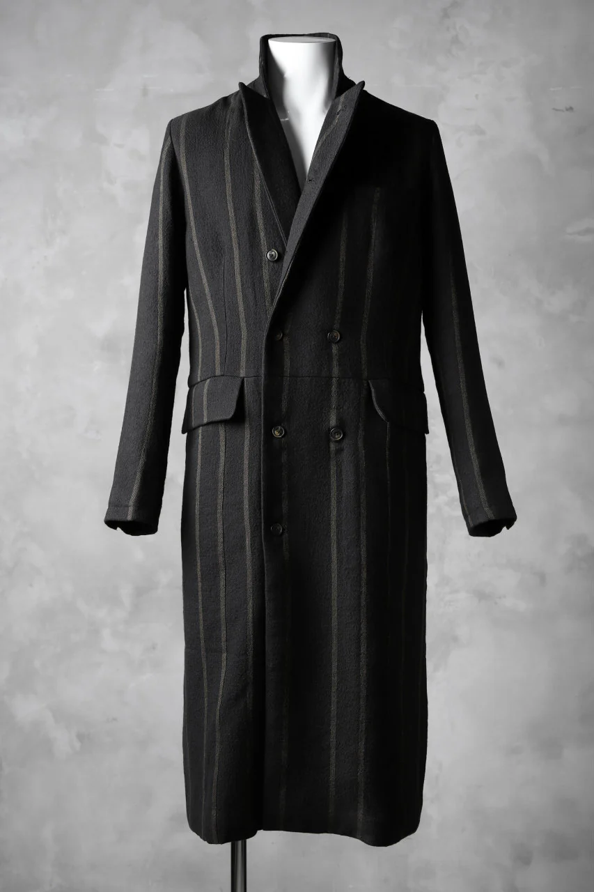 Aleksandr Manamis Double Breasted Stripe Coat - Image 2