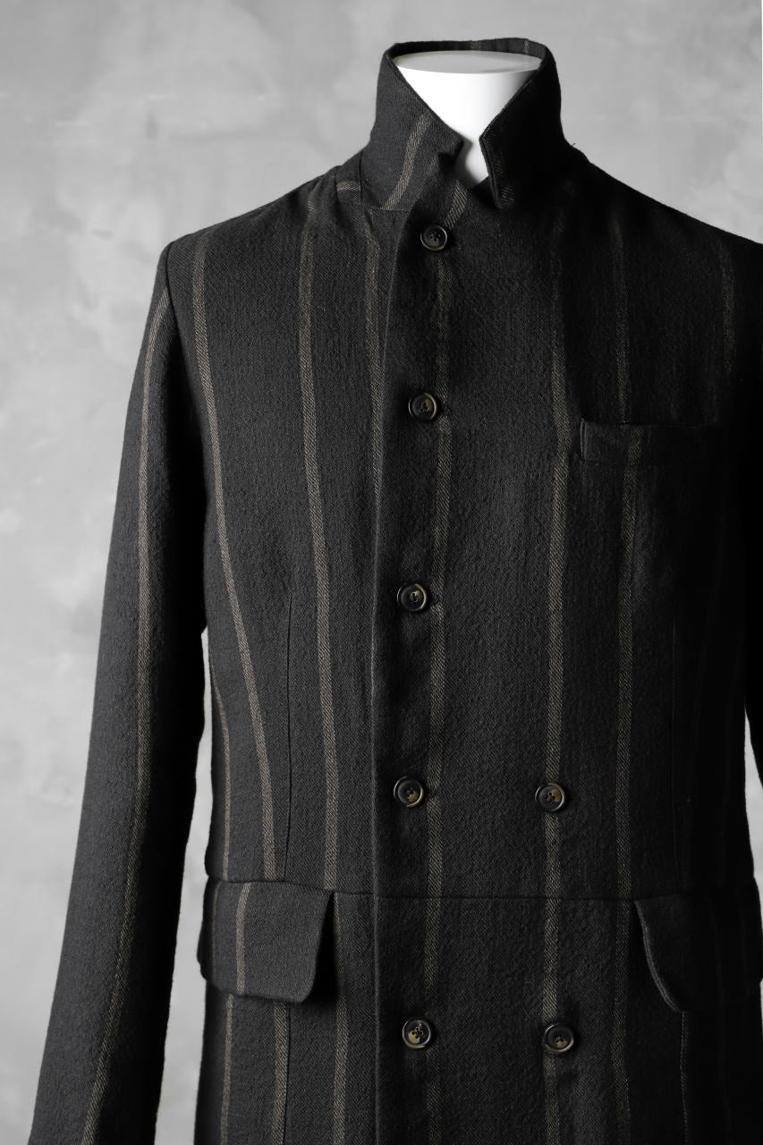 Aleksandr Manamis Double Breasted Stripe Coat - Image 7