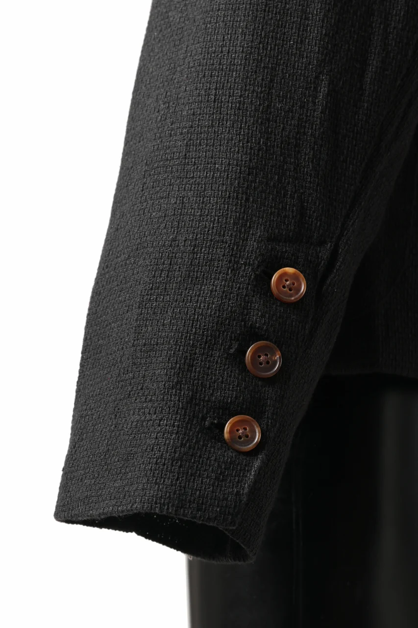 Aleksandr Manamis exclusive 19IEME Stand Collar Jacket / Mesh Linen (BLACK) - Image 17