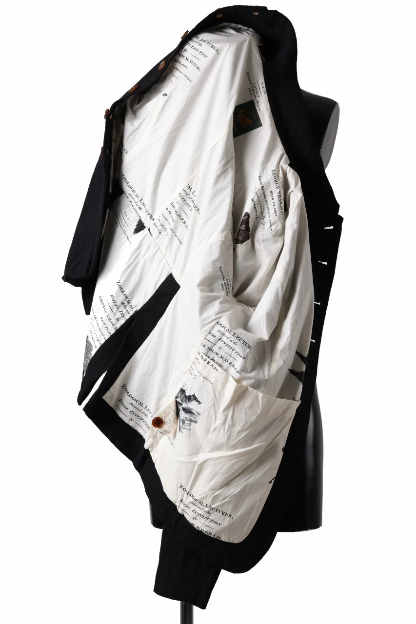 Aleksandr Manamis exclusive 19IEME Stand Collar Jacket / Mesh Linen (BLACK) - Image 23
