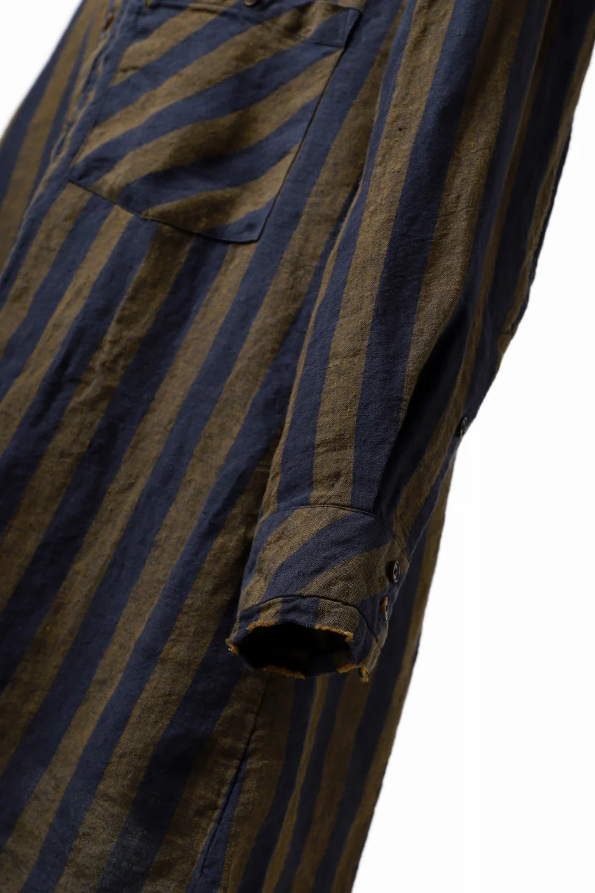 Aleksandr Manamis exclusive Asymmetric Stripe Shirt (GOLD & BLUE) - Image 13