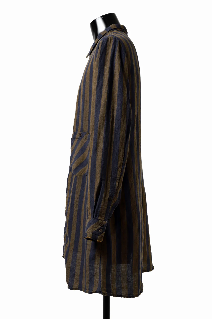 Aleksandr Manamis exclusive Asymmetric Stripe Shirt (GOLD & BLUE) - Image 3