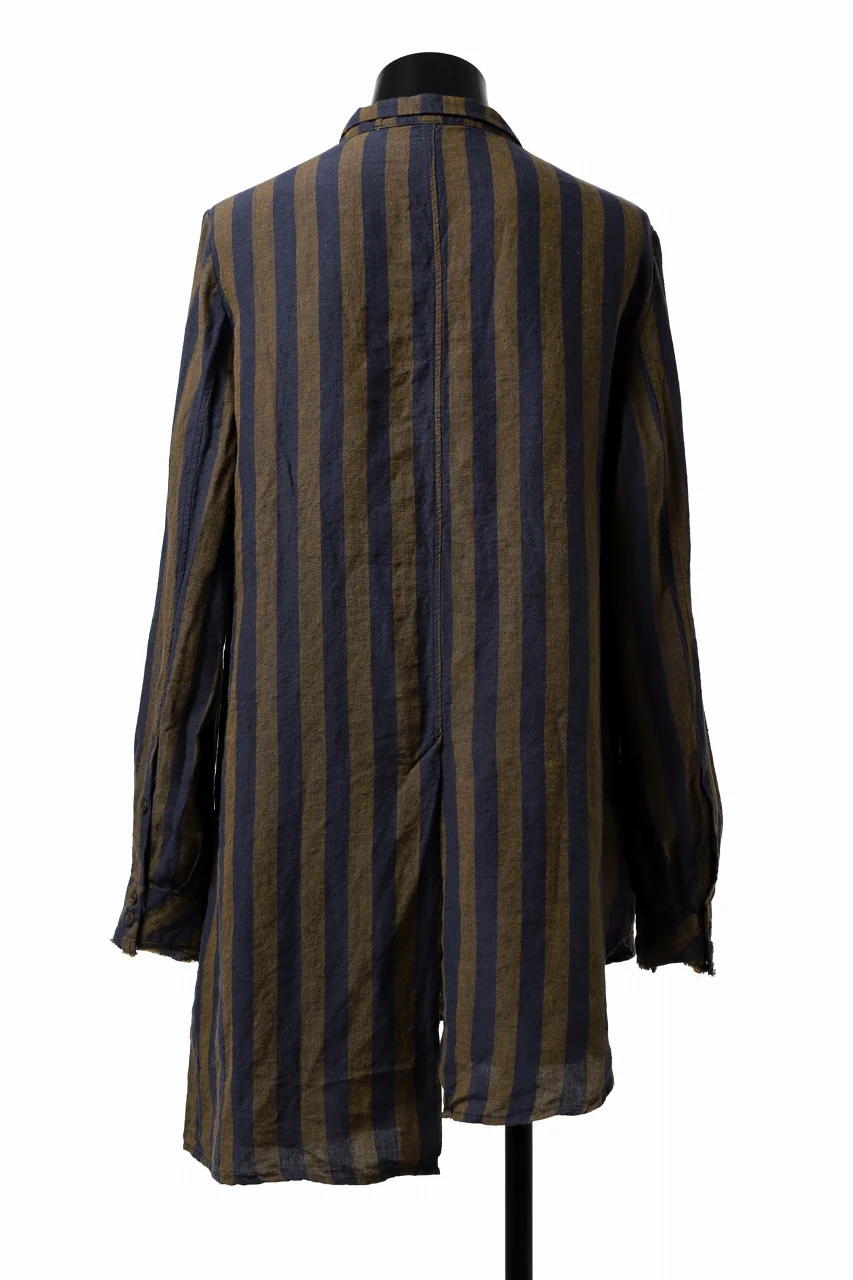 Aleksandr Manamis exclusive Asymmetric Stripe Shirt (GOLD & BLUE) - Image 4