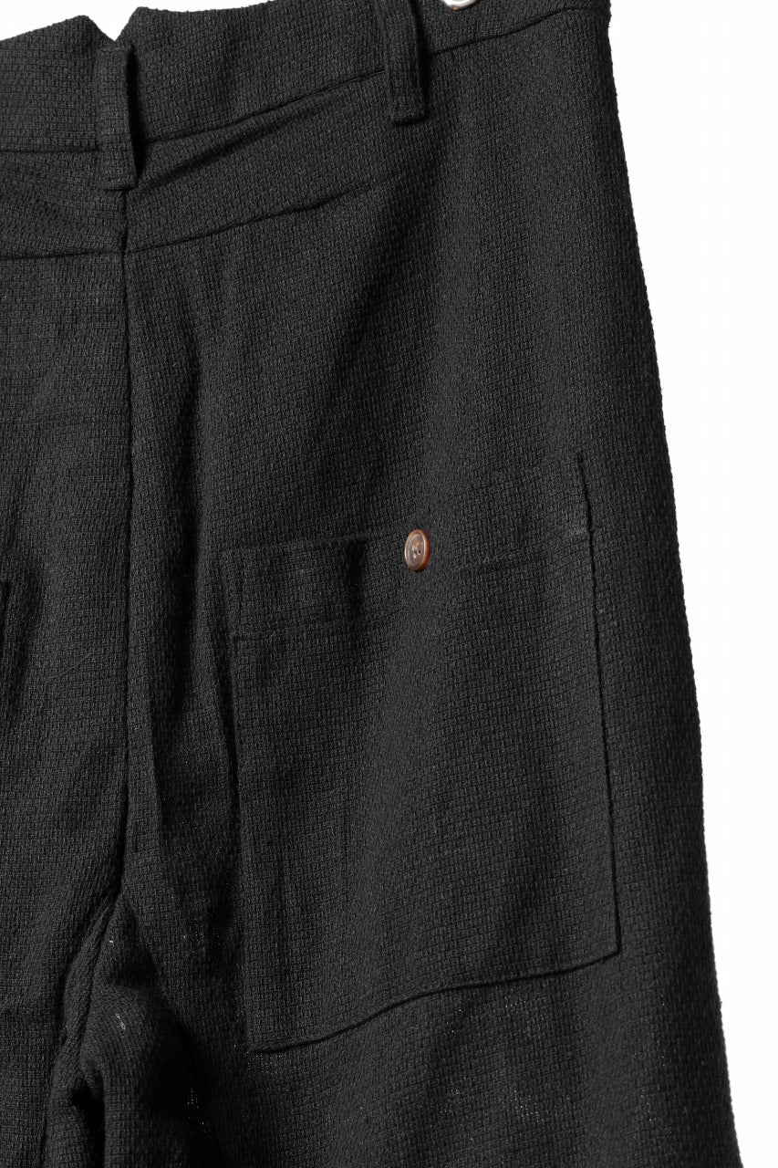 Aleksandr Manamis exclusive Bias Front Cropped Pant / Mesh Linen (BLACK) - Image 13