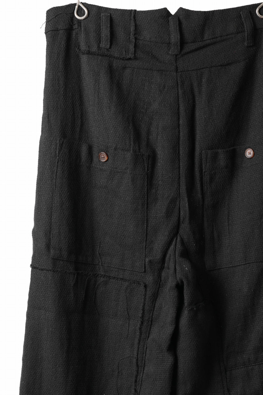 Aleksandr Manamis exclusive Bias Front Cropped Pant / Mesh Linen (BLACK) - Image 15