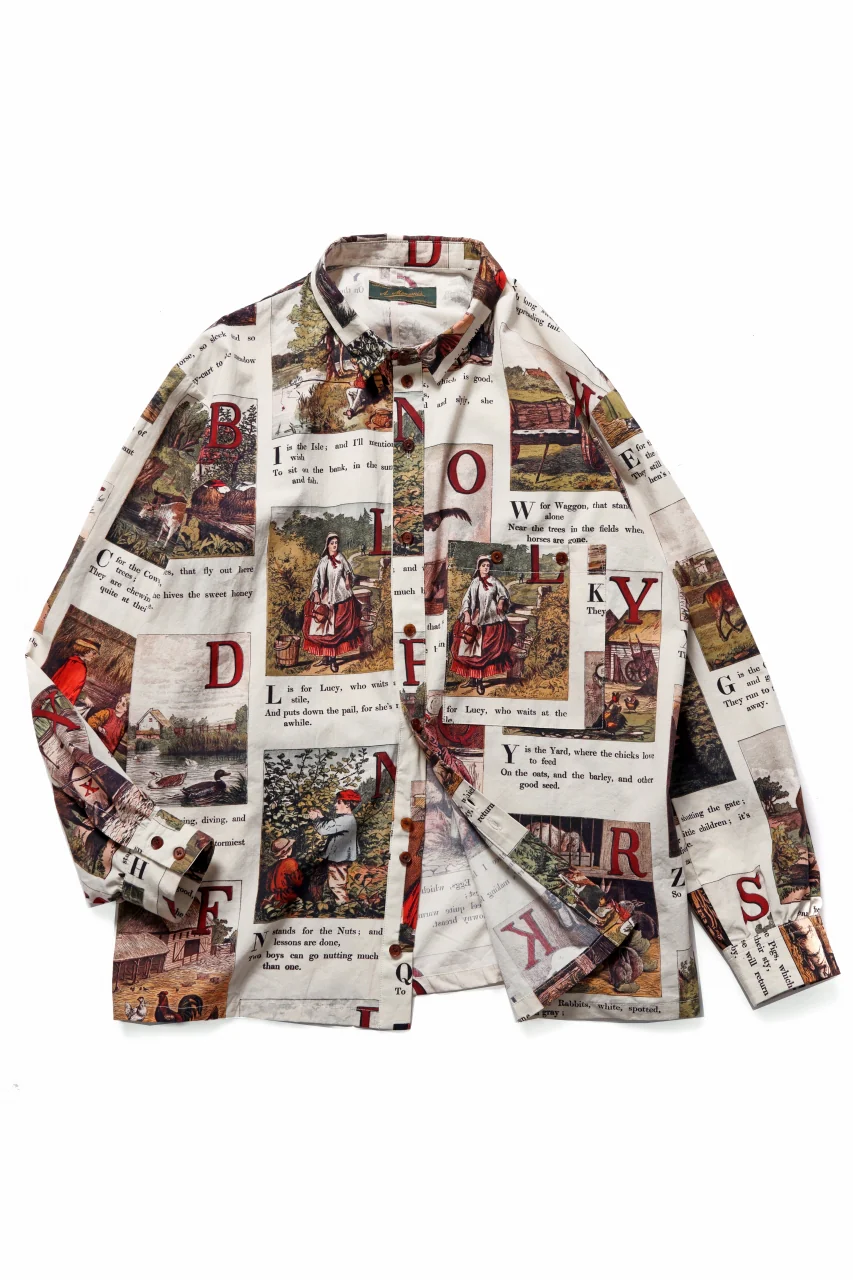 Aleksandr Manamis exclusive BIRD CHILDREN SHORT COLLAR REGULAR SHIRT (L'ALPHABET)