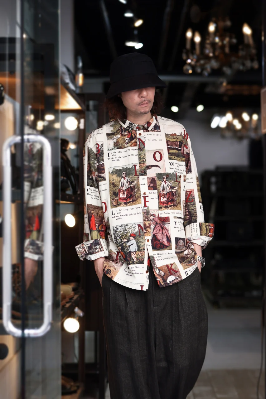 Aleksandr Manamis exclusive BIRD CHILDREN SHORT COLLAR REGULAR SHIRT (L'ALPHABET) - Image 36