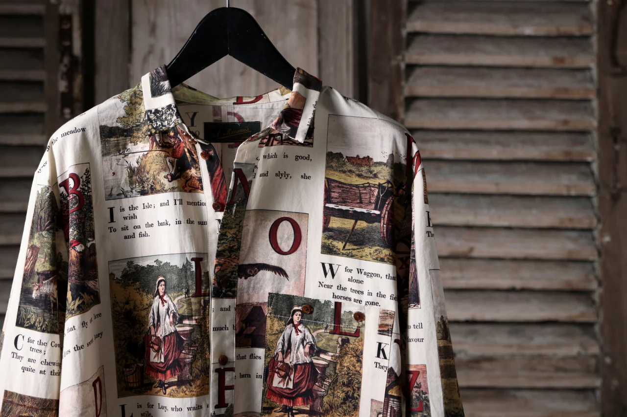 Aleksandr Manamis exclusive BIRD CHILDREN SHORT COLLAR REGULAR SHIRT (L'ALPHABET) - Image 40