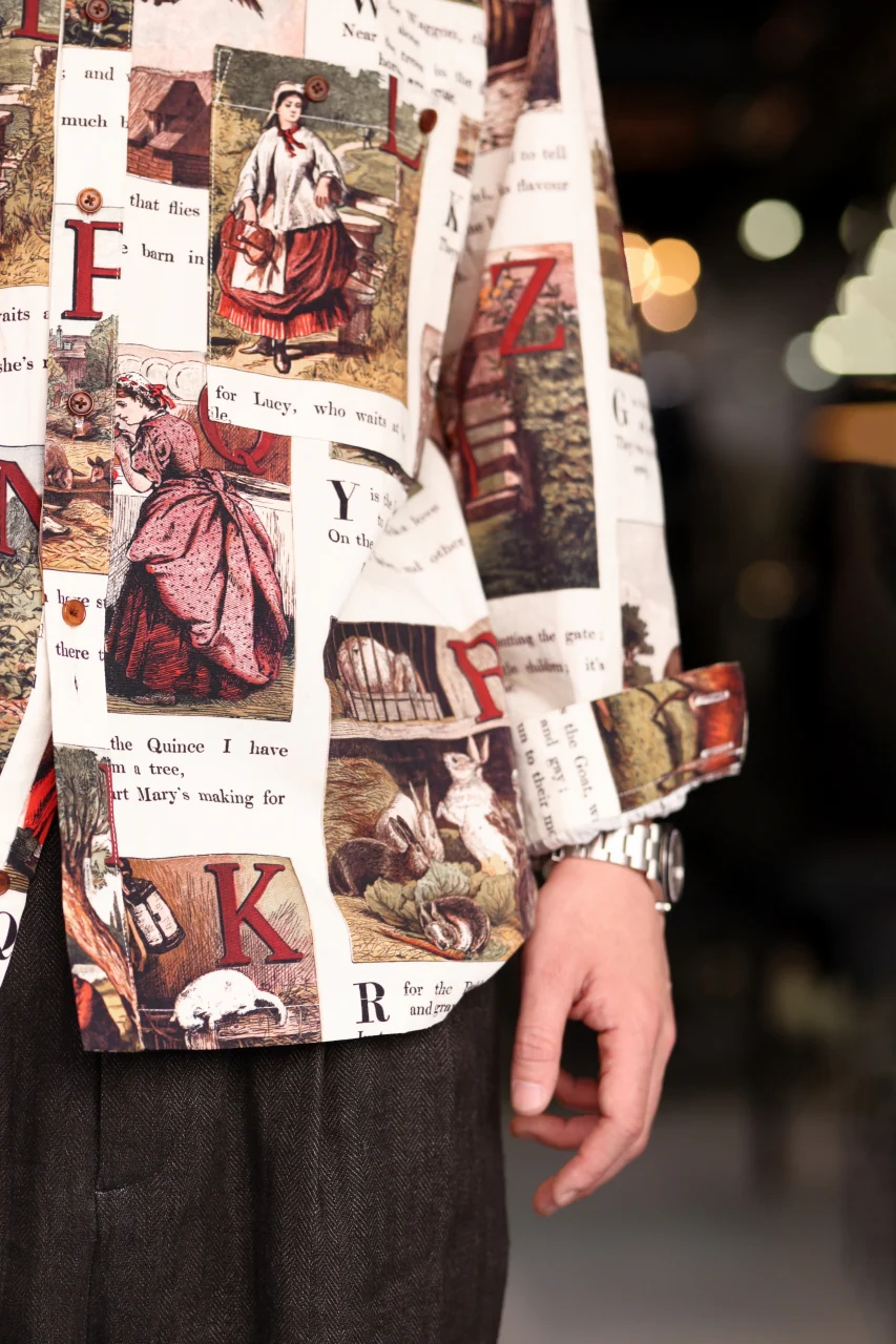 Aleksandr Manamis exclusive BIRD CHILDREN SHORT COLLAR REGULAR SHIRT (L'ALPHABET) - Image 43
