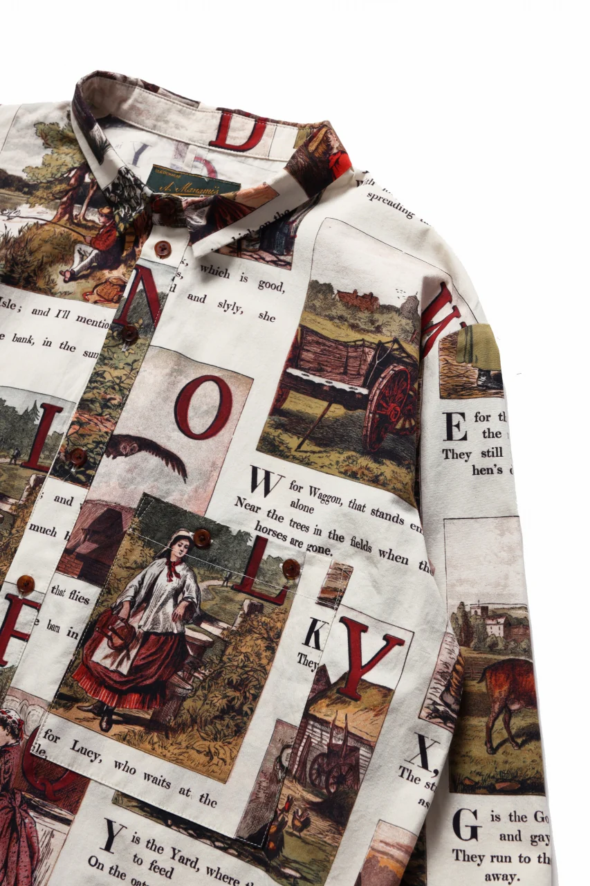 Aleksandr Manamis exclusive BIRD CHILDREN SHORT COLLAR REGULAR SHIRT (L'ALPHABET) - Image 8