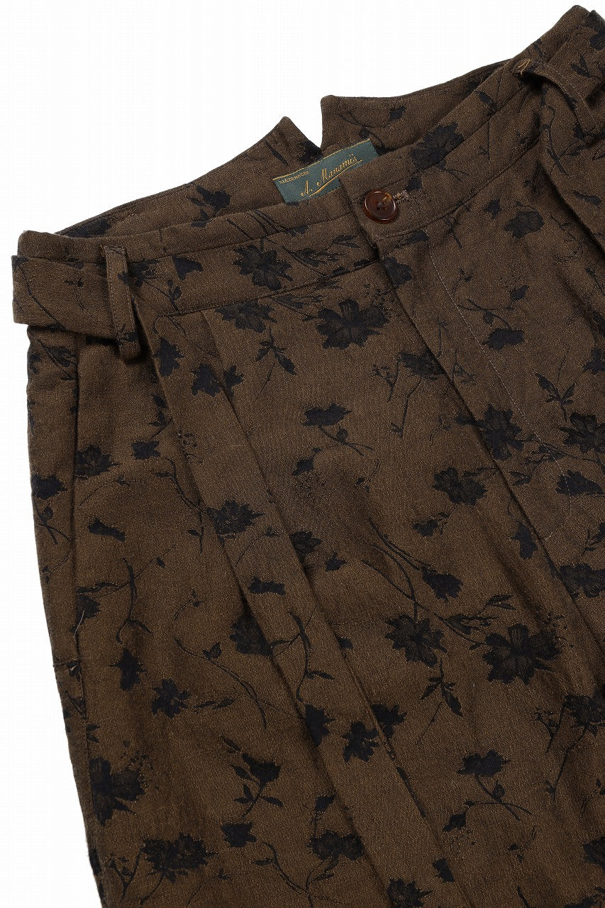 Aleksandr Manamis exclusive BUTTON LEG LOOSE PANT (BLACK / BROWN) - Image 12