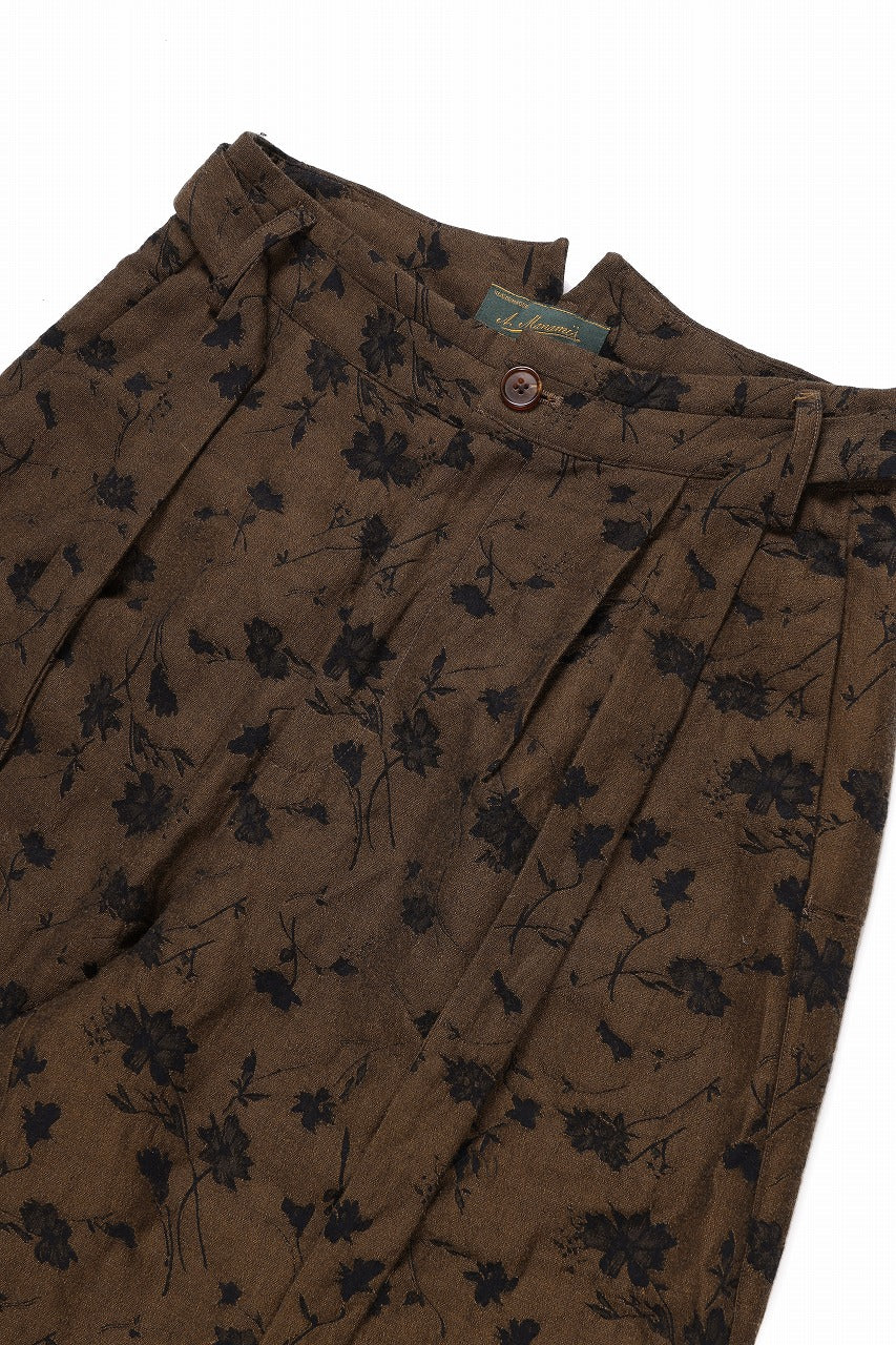 Aleksandr Manamis exclusive BUTTON LEG LOOSE PANT (BLACK / BROWN) - Image 13