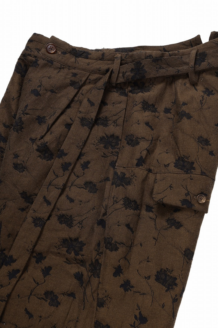 Aleksandr Manamis exclusive BUTTON LEG LOOSE PANT (BLACK / BROWN) - Image 15