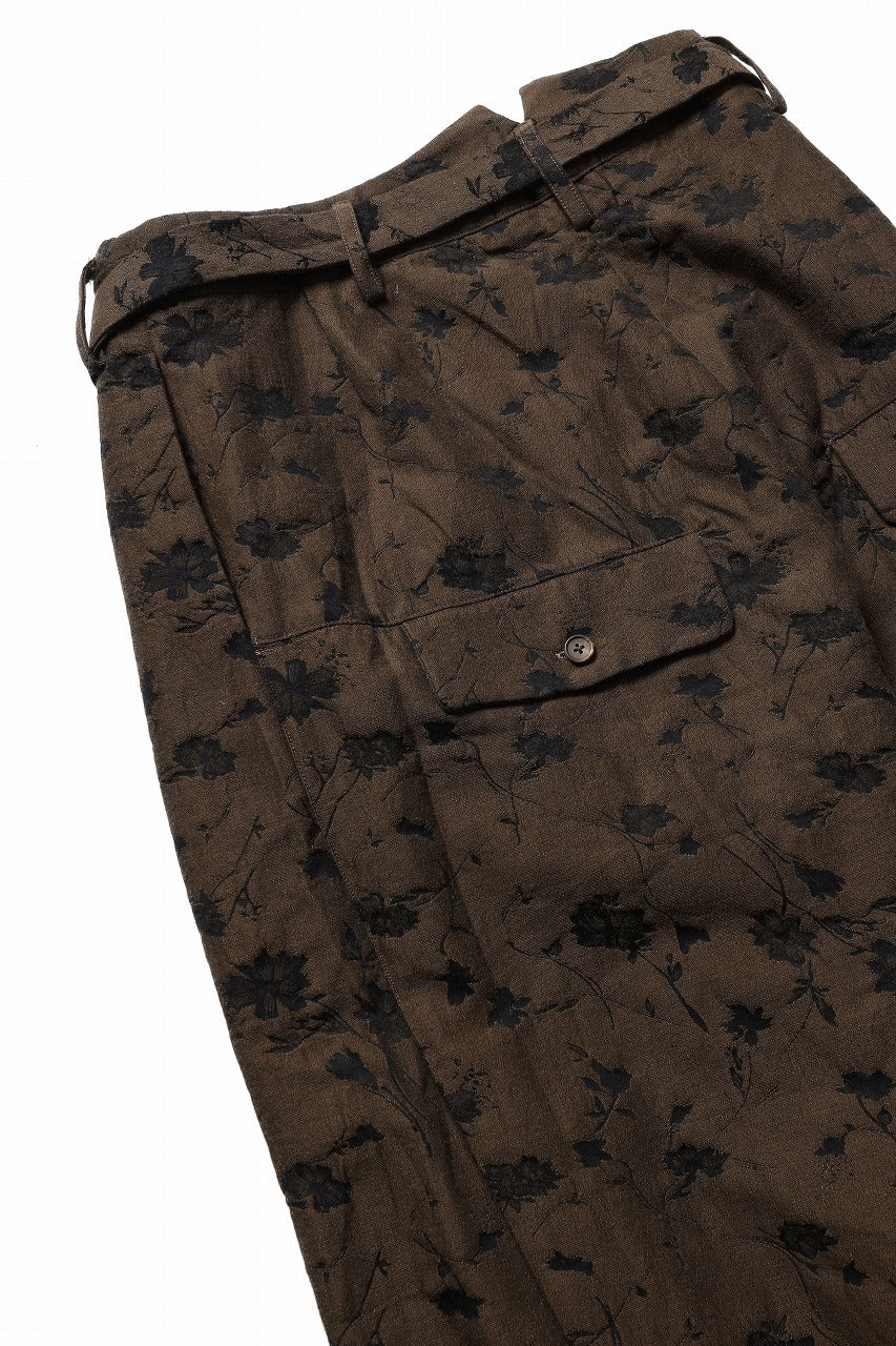 Aleksandr Manamis exclusive BUTTON LEG LOOSE PANT (BLACK / BROWN) - Image 16